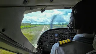 POV| Landing Cessna Caravan in the Jungle (Papua) Unedited*