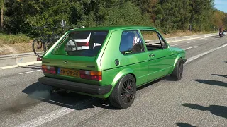 412HP 1,8 20VT BIG TURBO Volkswagen Golf MK1! Turbo Sounds, Accelerations, engine bay, Launch, flyby