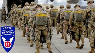 US Army. Soldiers of the 11th Airborne Division during combat training in Alaska.