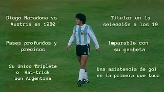 #DiegoMaradona en #Argentina vs #Austria #1980 Único #Hat-Trick de #Maradona con la #Selección