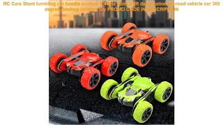 Review RC Cars Stunt tumbling car handle control  2.4GHz stunt drift deformation off-road vehicle c