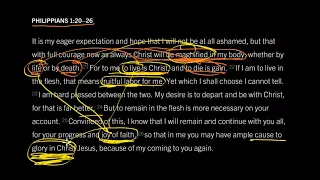 Christian Hedonism Explained: Philippians 1:20–26