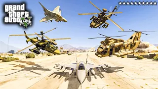 GTA 5 - Stealing SECRET ARMY HELICOPTER from Military Base!