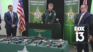 Full press conference: 35 firearms stolen from gun store, 4 arrested