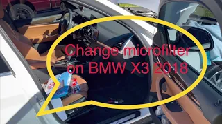 Change Microfilter on BMW X3 2018