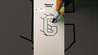 3d drawing  Letter G | #shorts