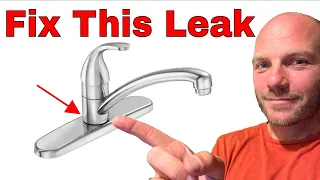 Kitchen Faucet Leaks at the base. Easy Fix!
