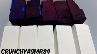 Dyed Deep Blue Soft Blocks & Plain White Blocks | Oddly Satisfying | ASMR