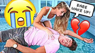 Pass Out Prank On Girlfriend *Cute Reaction*