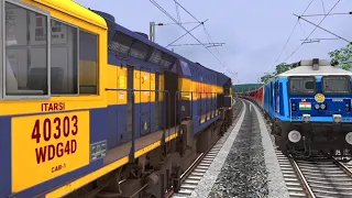 WDG4D DIESEL ENGINE Very Fast Running On Bumpy Railroad Track | indian railways crossing video
