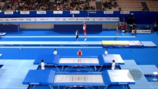 KJAER Benjamin (DEN) M - 2019 Trampoline Worlds, Tokyo (JPN) - Qualification Trampoline R1