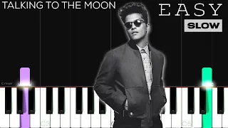 Bruno Mars - Talking To The Moon | SLOW EASY Piano Tutorial