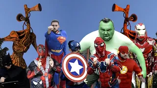 Hulk VS Superheroes VS Siren Head Compilation