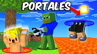 USÉ PORTALES para TROLLEAR a mi AMIGO en MINECRAFT 🤣