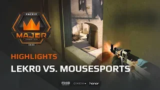 Highlights: Lekr0 vs mousesports, FACEIT Major: London 2018 - New Legends Stage