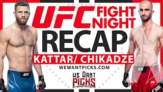 RECAP: UFC Vegas 46: Kattar vs. Chikadze Recap, Reaction & Giveaway Winner