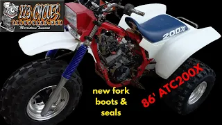 ATC200X Project Part 1: Installing New Fork Boots