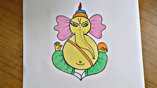 ganesh jii ki drawing l scenery ganesh jii drawing l ganesh chaturthi special