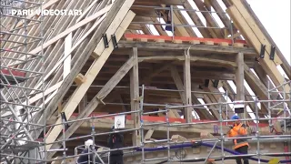 Chantier de la Cathédrale Notre-Dame de Paris 23 novembre 2023 - Rénovation Charpente, Forêt, flèche