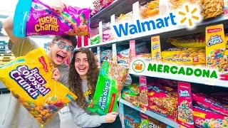Test WALMART vs MERCADONA!! (Probando Supermercado Americano vs Supermercado Español)