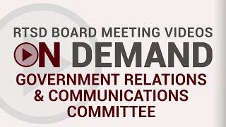 September 19, 2023 Government Relations and Communications Committee Meeting