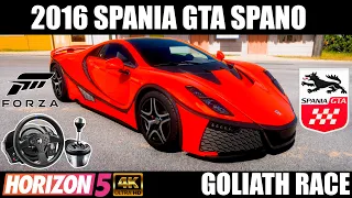 Forza Horizon 5 - 2016 Spania GTA Spano Stock | Goliath Race | Thrustmaster T300 RS | TH8A Shifter