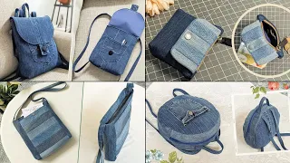 4 Old Jeans Ideas | DIY Denim Bags and Purse | Compilation | Bag Tutorial | Upcycle Craft