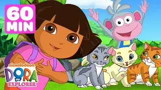 Dora Rescues Puppies & Kittens! 🐶🐱 1 Hour | Dora the Explorer | Dora & Friends