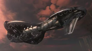 Covenant CCS-class battlecruiser sfx(Halo Reach)