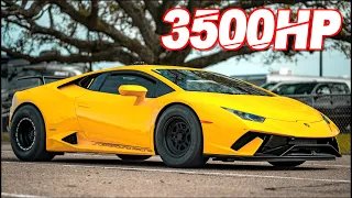 3500HP Lambo SCREAMS 10,000RPM to 236MPH! (Drag Huracan Insane G-Force)