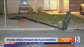 Strong winds trigger Red Flag warnings across Southern California 