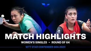 Tin-Tin Ho vs Manika Batra | WS R64 | WTT Star Contender Goa 2023