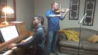 Joseph Decker plays "O Come, O Come, Emmanuel" violin solo (Sally DeFord)