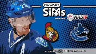 Senators vs Canucks (NHL 16 Hockey Sims)