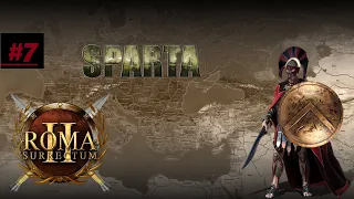 Rome Total War MOD Roma Surrectum 2 за Спарту #7 налёт на Ромеев!