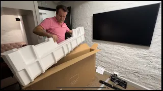 2023 55" Samsung the frame unboxing and wall mounting