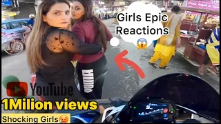 1Milion views||Girls Reaction😱||@TheBr0001Rider on SuperBike cute GIRL BMW S1000RR Sound🚀#holi