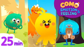 Emotion & Feeling with Como | Learn emotion 25min | Cartoon video for kids | Como Kids TV