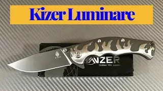 Kizer Luminare Knife Ki4447A1  framelock flipper knife with S35VN blade steel