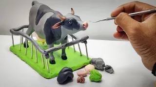 AMAZING HOW TO MAKE COW WITH CLAY