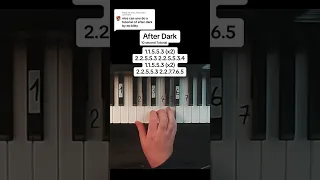 After Dark Piano Tutorial #shorts