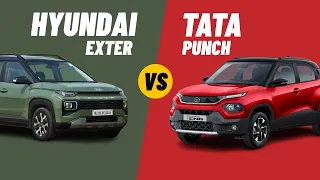 Tata Punch VS Hyundai Exter Full Comparison | Best Compact SUV | Top Car Studio