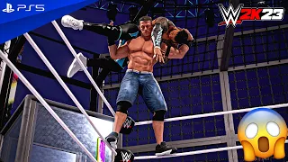 WWE 2K23 - John Cena vs. The Bloodline - Elimination Chamber Match | PS5™ [4K60]