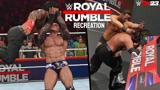 Roman Reigns vs AJ Styles vs LA Knight vs Randy Orton, Royal Rumble 2024 Highlights | WWE 2K23