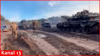 Ukrainian fighters capture the T-90 tank, which the Russians submerged and escaped