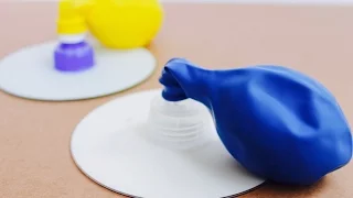 Science experiment: How to make a CD balloon hovercraft