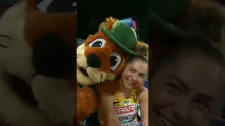 When Gina Luckenkemper Met Mascot Gfreidi - Munich 2022 - #Shorts