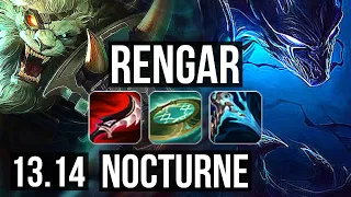 RENGAR vs NOCTURNE (JNG) | 66% winrate, 15/3/5, Dominating | EUW Master | 13.14