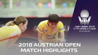 Xu Xin/Liu Shiwen vs Maharu Yoshimura/Kasumi Ishikawa | 2018 ITTF Austrian Open Highlights (1/4)