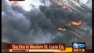 Tire fire in St. Lucie County